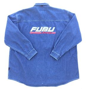 Vintage FUBU Jeans Denim Button Up Shirt